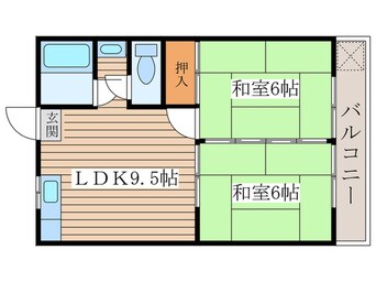 間取図 コーポフジ