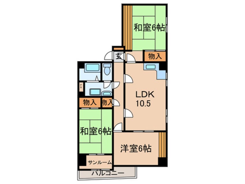 間取図 モアナヒルズ一社