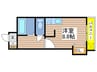 メゾン道徳 1Rの間取り
