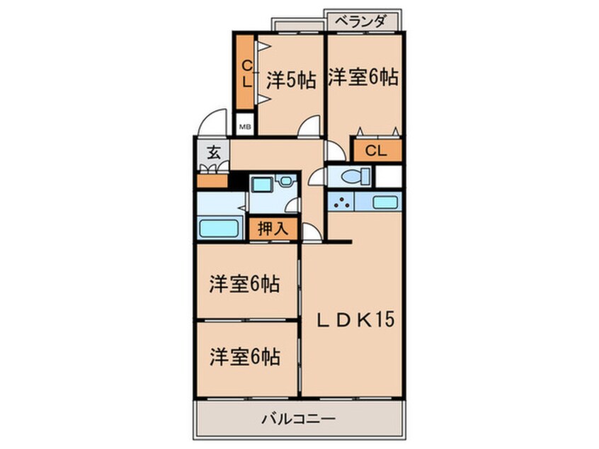 間取図 インテリジェント高間台Ⅱ