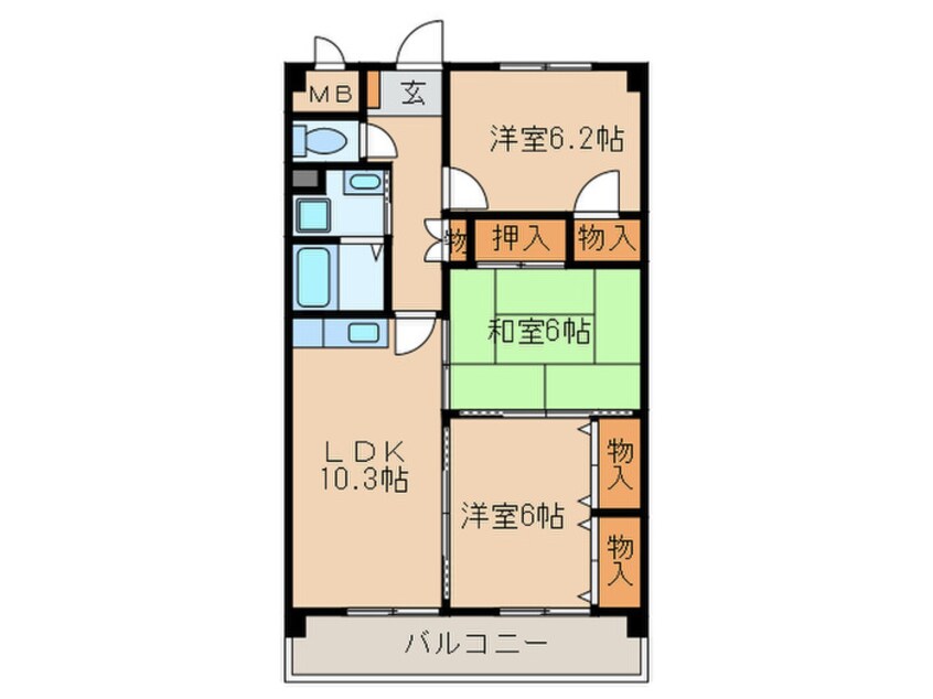 間取図 ソレ－ユ五条壱番館