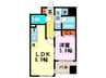 ディアコ－ト白川 1LDKの間取り
