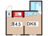 明和荘 1DKの間取り