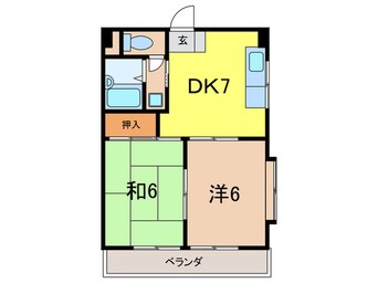 間取図 シャト－レ三栄Ⅱ