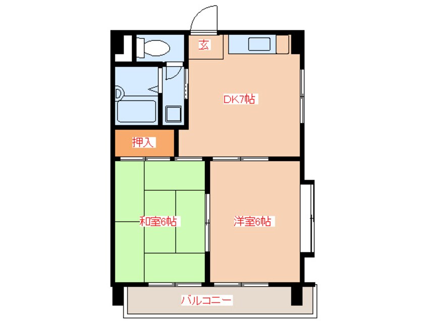 間取図 シャト－レ三栄Ⅱ