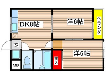 間取図 グリ－ンハウススズキＢ