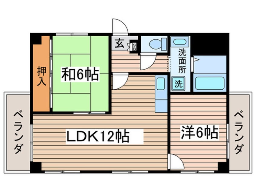 間取図 レジデンス内田橋