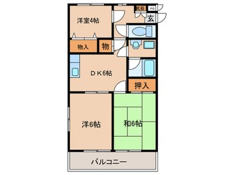 間取図 ｻﾆｰﾌﾟﾚｲｽKOBAYASHI　A棟