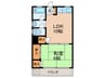 吉田マンション 1LDKの間取り