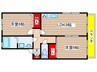 アイリス梅が丘 2LDKの間取り