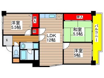 間取図 サンメゾン八熊