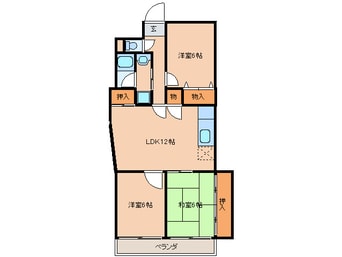 間取図 サンメゾン八熊