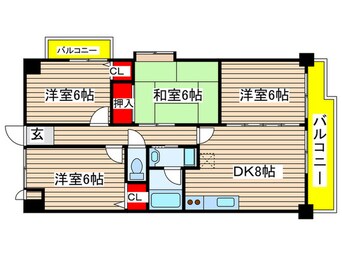 間取図 サンメゾン八熊