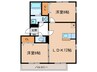 フェリス　源氏 2LDKの間取り
