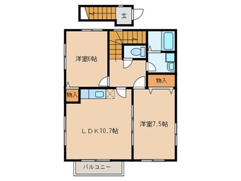 間取図 セルチェ間内　Ａ