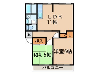 間取図 ビラ稲垣