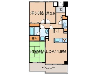 間取図 一社台スカイマンション(202)