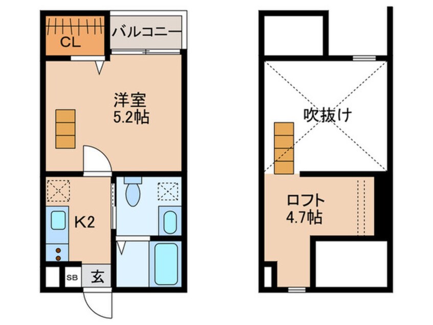 間取図 クレール岩塚Ⅰ