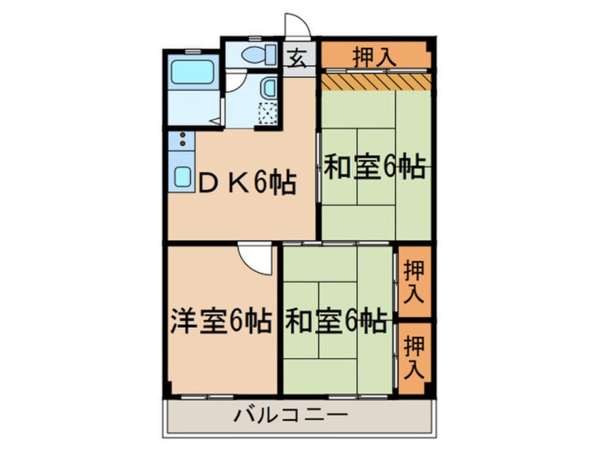 間取図 東山ハイツ(202)