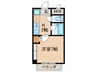 ルミエール豊国 1Kの間取り