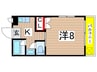 サンキマンション 1Kの間取り