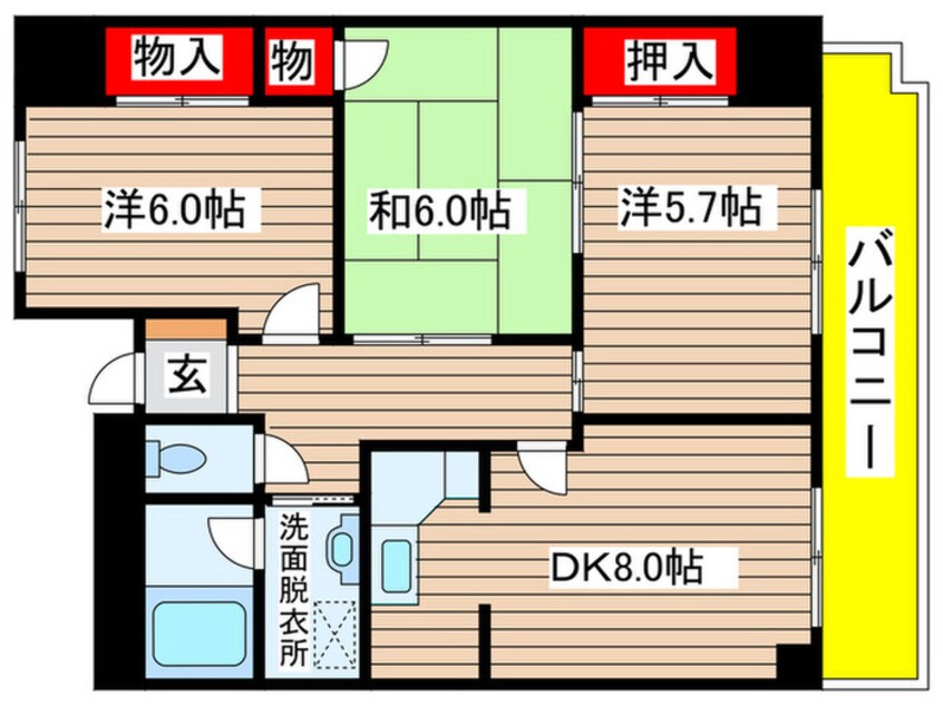 間取図 ロイヤル杁中