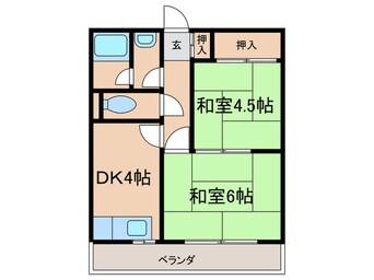 間取図 コ－ポ若葉