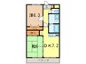 CASA.J 2DKの間取り