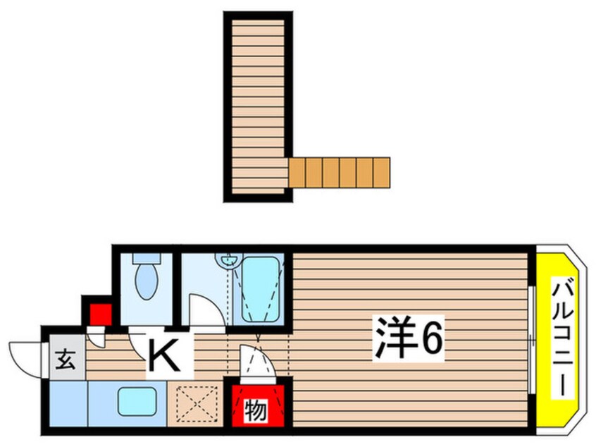 間取図 ラフォーレ駒方　B棟