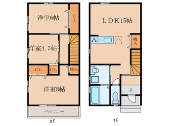 間取図 リースホーム上志段味　E棟