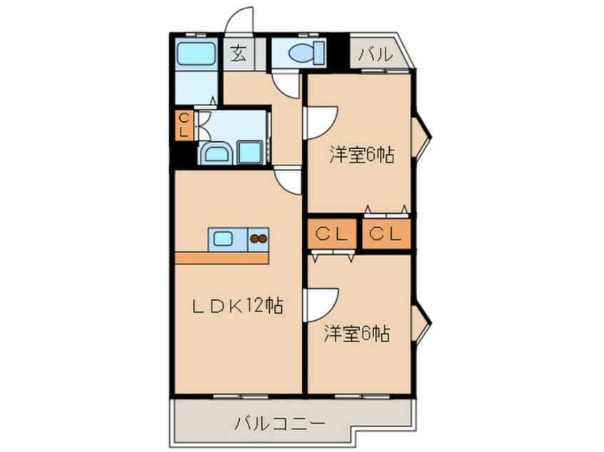 間取図 K.WEST