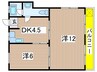 今枝マンション 2DKの間取り
