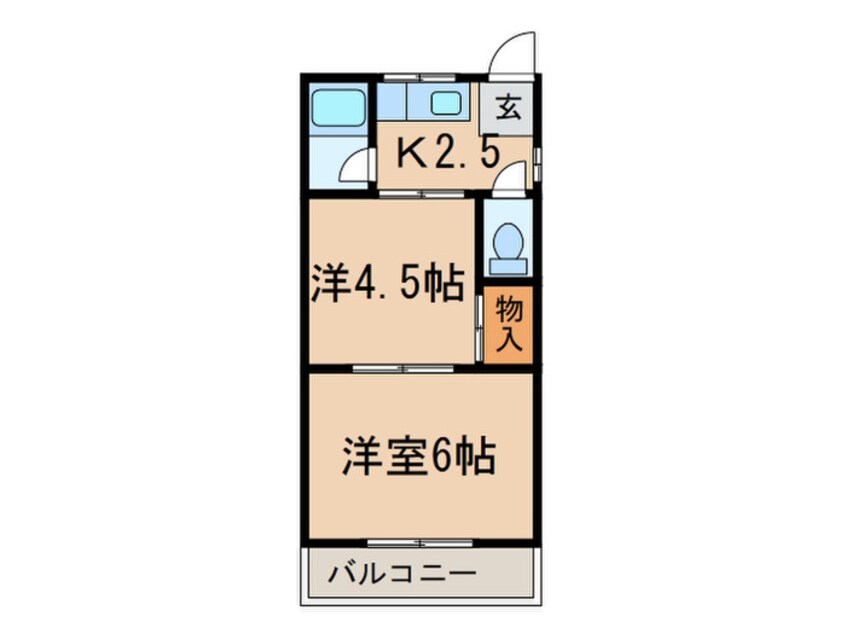 間取図 ハイツ森　西棟