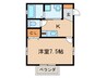 エクセラン秀和 1Kの間取り