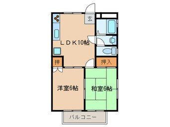 間取図 クレ－ル新守A