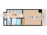 ＩＳＭ　泉 1Kの間取り