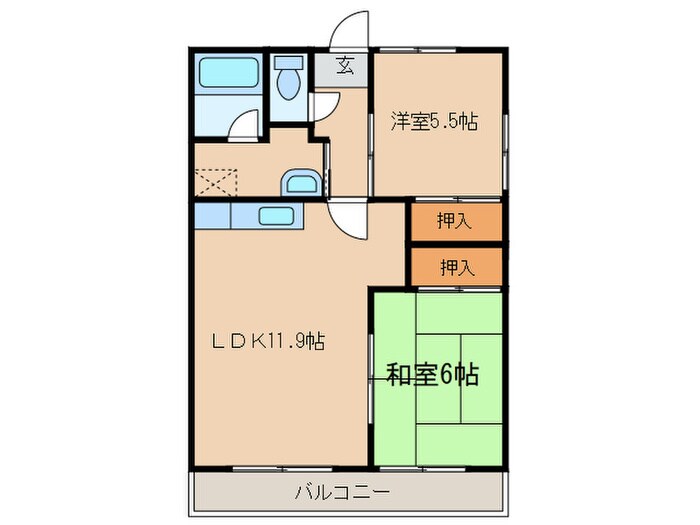 間取り図 シバタハイツＶ