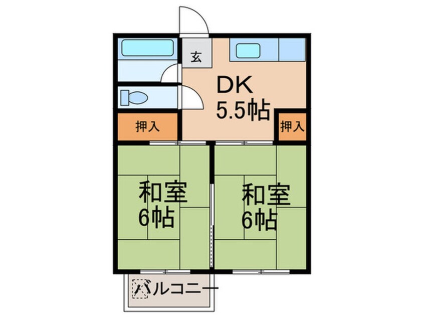 間取図 コ－ポ　愛