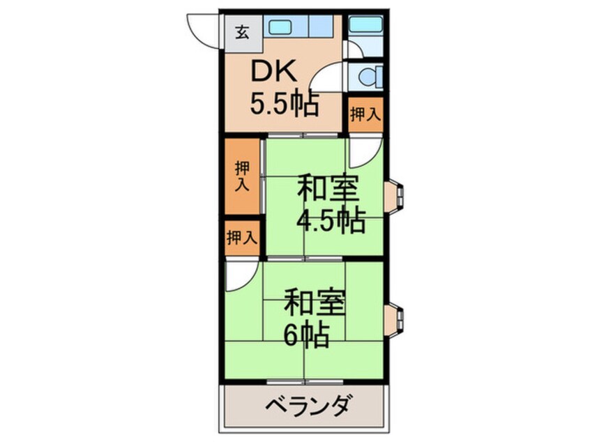 間取図 コ－ポ　愛