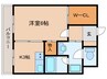 さくら館本陣 1Kの間取り