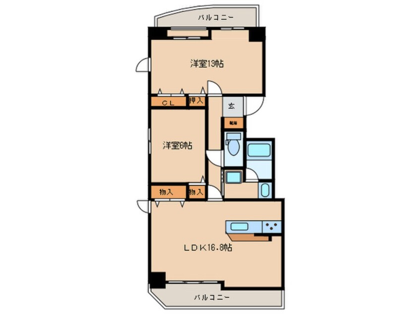 間取図 ウェルフォート幸川