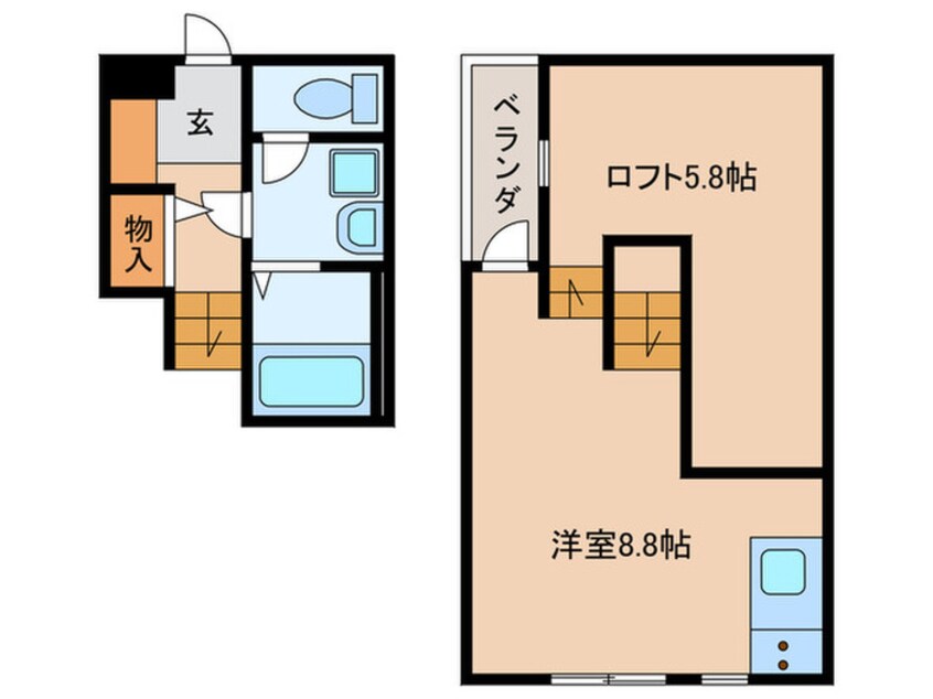 間取図 Castana黄金