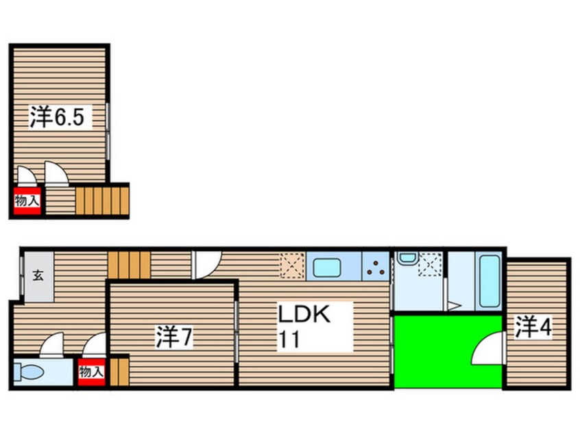 間取図 長戸町4丁目貸家