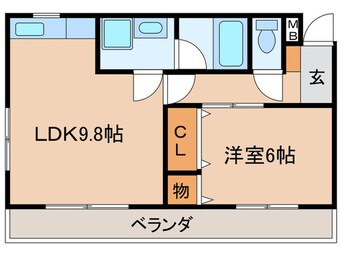 間取図 マ－ベラス鹿田