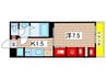 リブリ・汐路 1Kの間取り