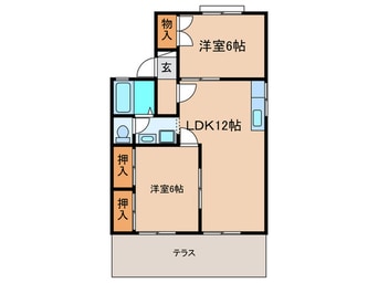 間取図 ﾊ-ﾄﾎ-ﾑｲﾏｴﾀﾞ