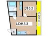 M-54 1LDKの間取り