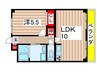 アルフ元宮 1LDKの間取り