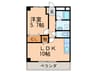 プライム香流 1LDKの間取り
