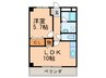 プライム香流 1LDKの間取り